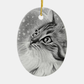 Let it snow kitty cat Ornament