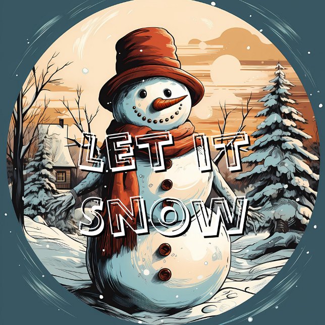 Let it Snow Let it Snow Let it Snow Ornament Card (Creator Uploaded)