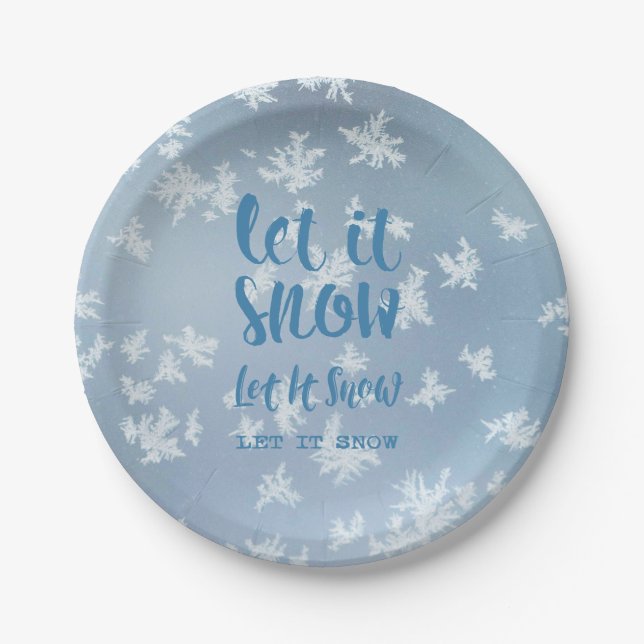 Let It Snow, Let It Snow, Let It Snow! Paper Plates (Front)