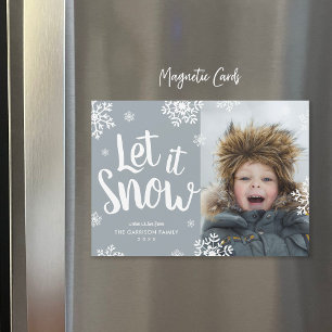 Let It Snow Magnetic Holiday Photo Card
