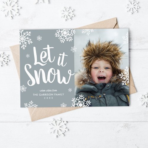 Let It Snow  Magnetic Holiday Photo Card