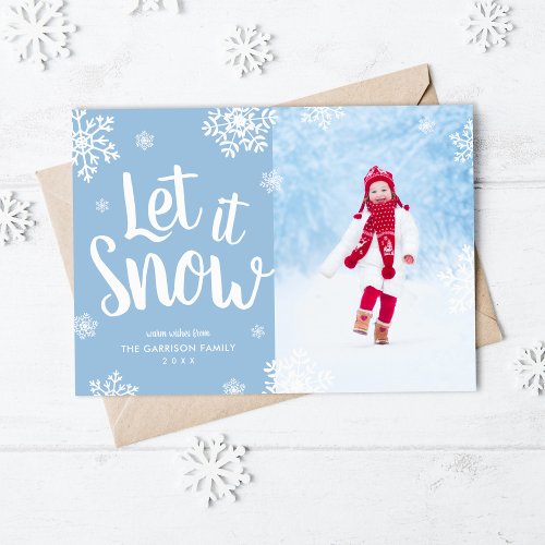 Let It Snow  Magnetic Holiday Photo Card