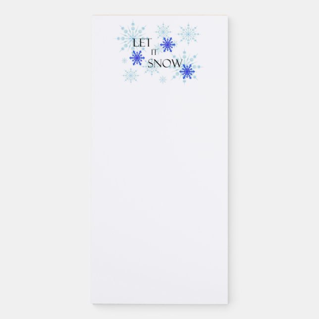 "Let it Snow" Magnetic Notepad (Front)