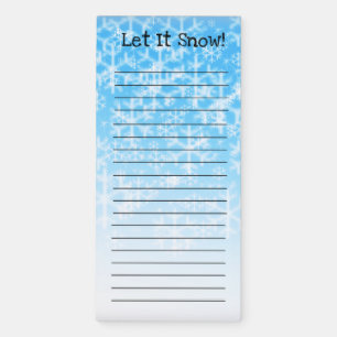 Let It Snow Magnetic Notepad