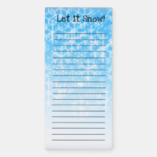 Let It Snow Magnetic Notepad