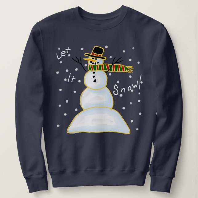 Let It Snow-man Christmas Sweatshirt (Design Front)