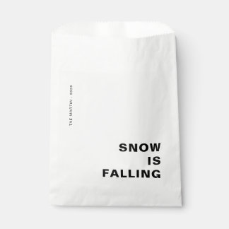 Let It Snow Minimalist Clean Christmas Design Favor Bag