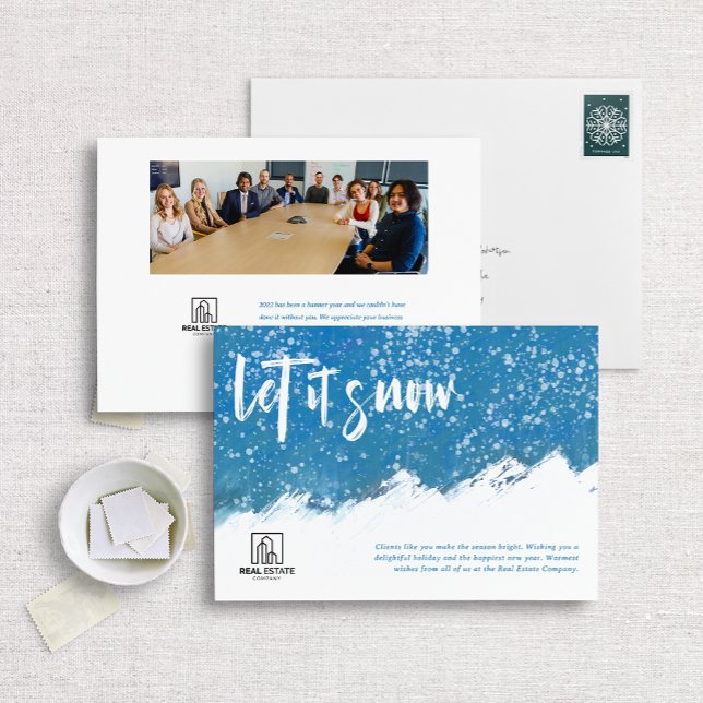 Let It Snow Mountain Painting Company Holiday Card (Creator Uploaded)