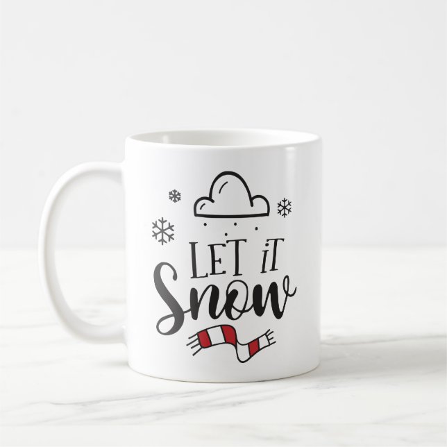 Let It Snow Mug – Festive Winter Coffee Cup  (Left)