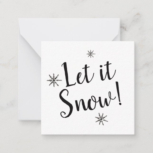 Let it Snow Note Card (Front)