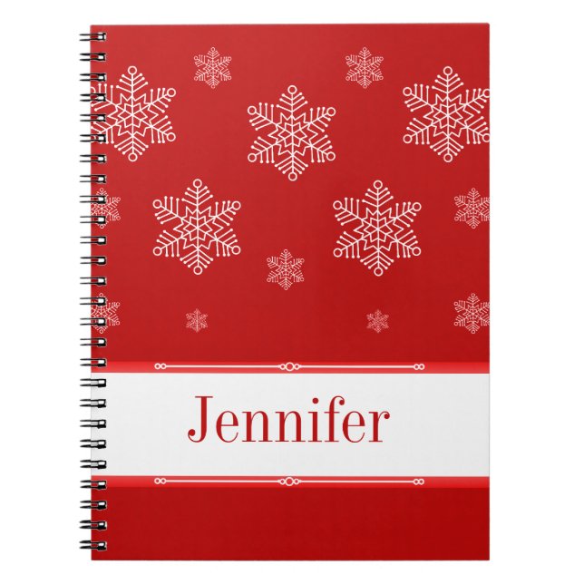 Let it Snow Notebook, Red Notebook (Front)