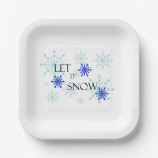 "Let it Snow" Paper Party Plate