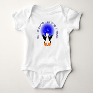 Let it Snow Penguin Baby Shirt