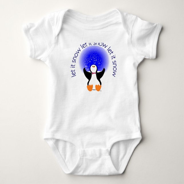 Let it Snow Penguin Baby Shirt (Front)