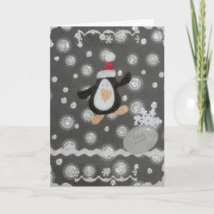 Let it Snow! Penguin Holiday Christmas Card