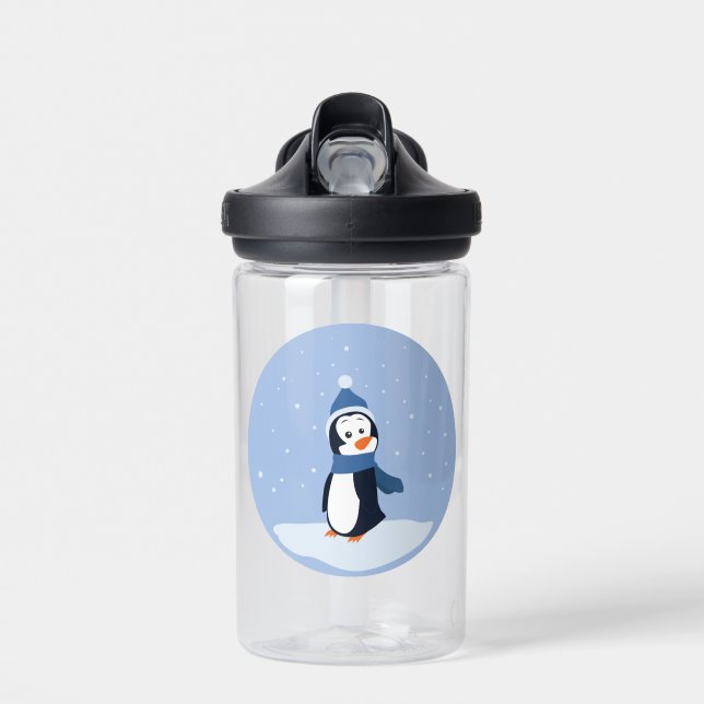 Let It Snow! (Penguin) Water Bottle (Front)