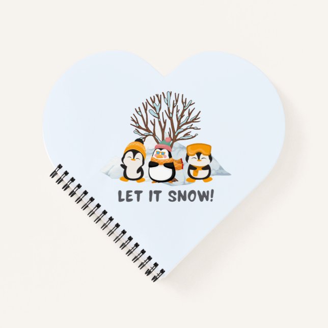 Let It Snow penguins  Notebook (Front)