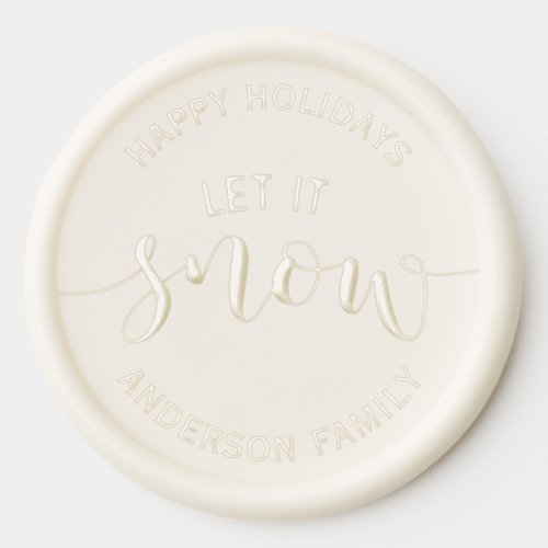 Let It Snow Personalized Christmas Wax Seal Sticker