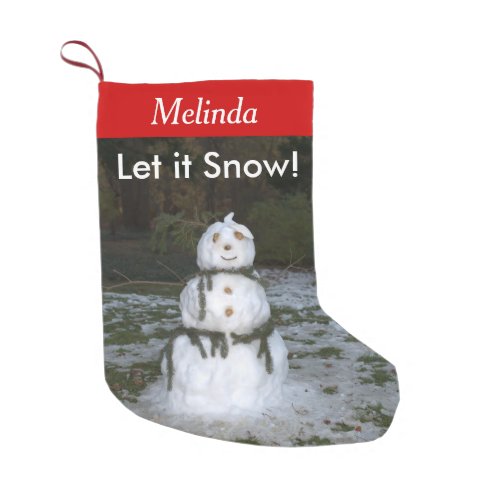 Let it Snow Personalized Name Snowman Stockings