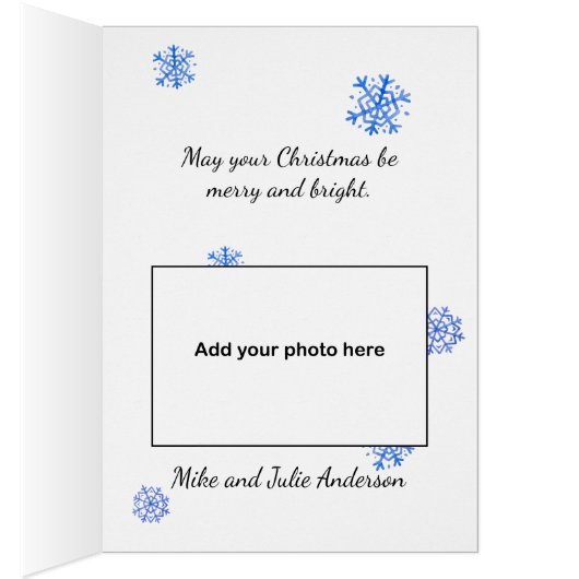 Let it Snow Personalized Photo Christmas (Inside (Right))