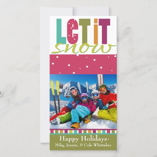 Let it snow Photo Christmas Card