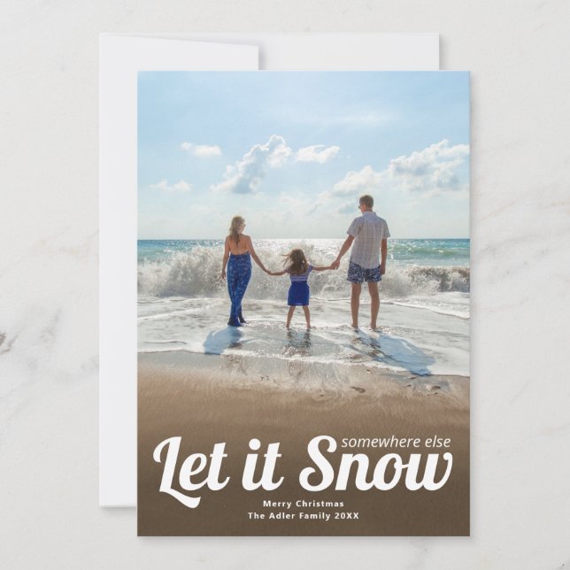 Let it Snow Photo Christmas  Card (Front)