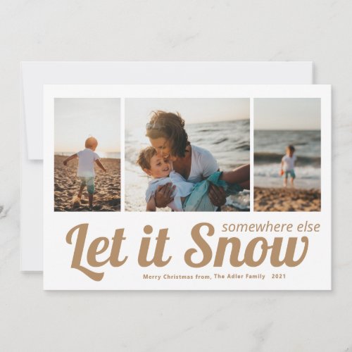 Let it Snow Photo Collage Christmas Card