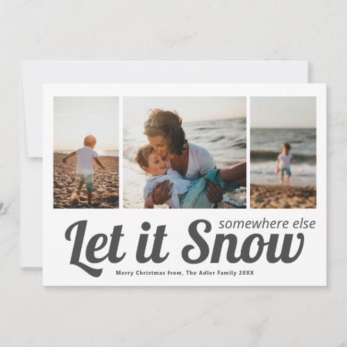 Let it Snow Photo Collage Christmas Card