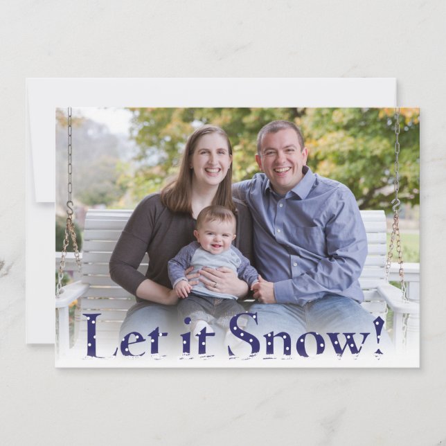 Let it Snow Photo Holiday Card (Front)