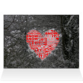 Let It Snow Photo Red Heart Greeting Card (Inside Horizontal (Top))