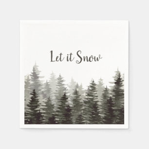 Let It Snow Pine Trees Napkins