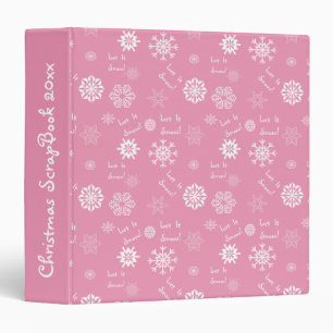 Let It Snow Pink Binder