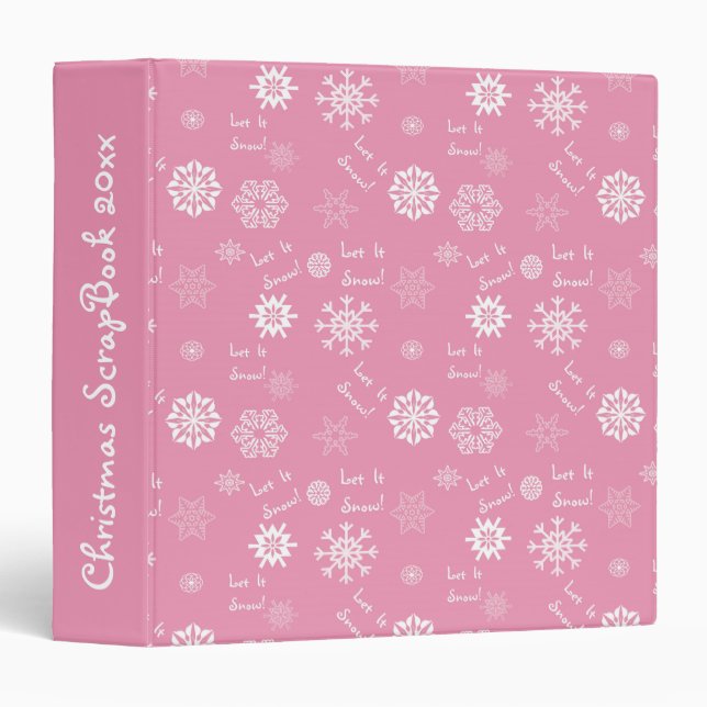 Let It Snow Pink Binder (Front/Spine)