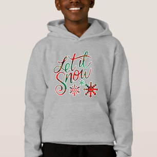 Let It Snow Plaid Boy's Hoodie