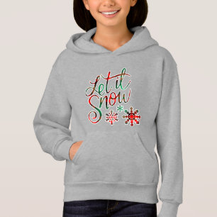 Let It Snow Plaid Girl's Hoodie