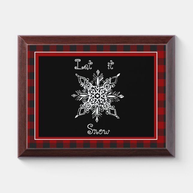 Let it snow Plaque (Horizontal)