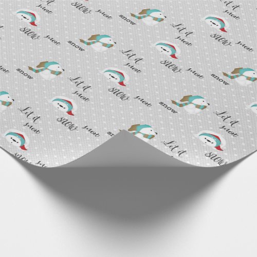 Let it Snow polar bears Wrapping Paper