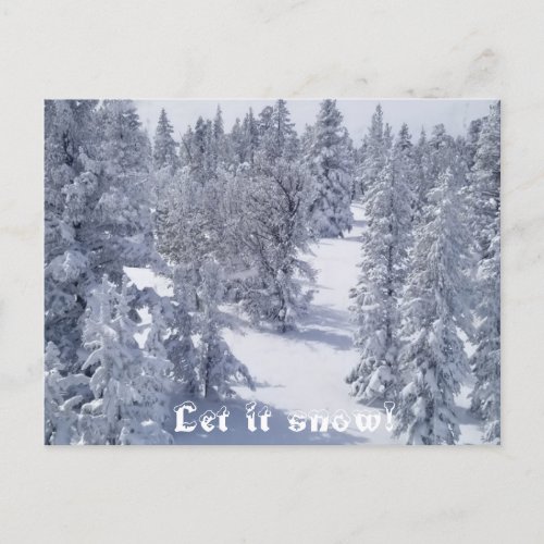 Let it snow postcards