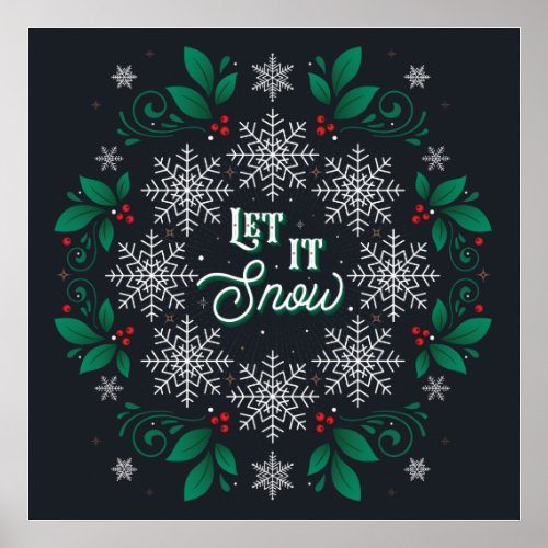 Let It Snow Poster 24x24