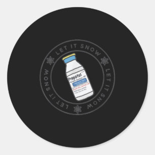 Let It Snow Profol Crna Nurse Anesthetist Er Ed Nu Classic Round Sticker