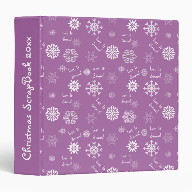 Let It Snow Purple Binder (Front/Spine)