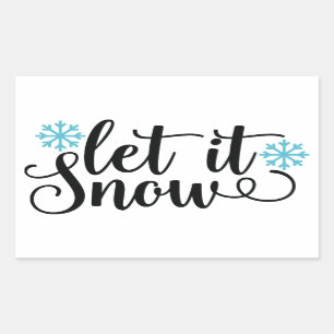 Let It Snow Rectangular Sticker