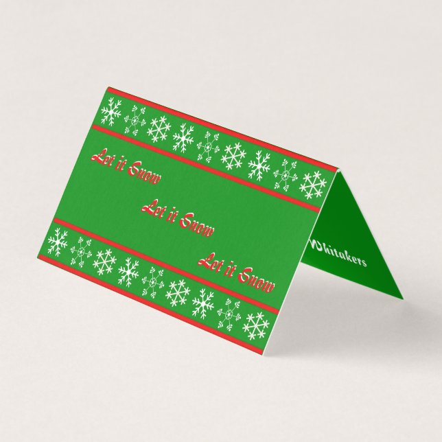 Let it Snow Red Card (Front)