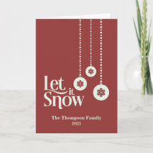 "Let it Snow" Red Christmas