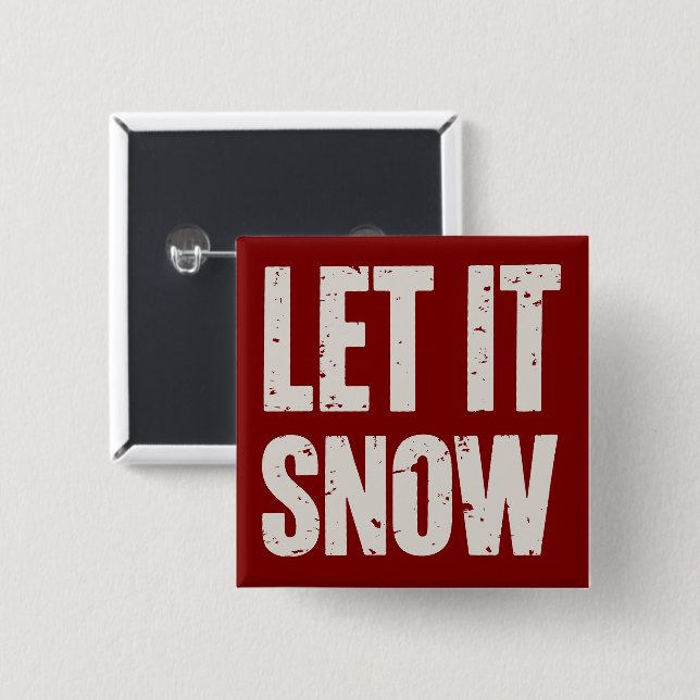 Let It Snow Retro Family Christmas Matching  Button (Front & Back)