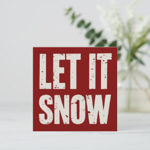 Let It Snow Retro Family Christmas Matching Holiday Card