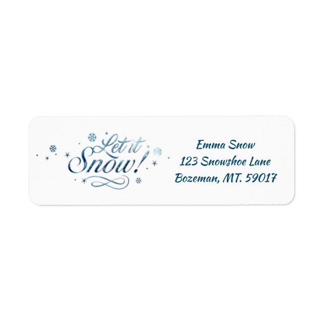 Let It Snow Return address label (Front)