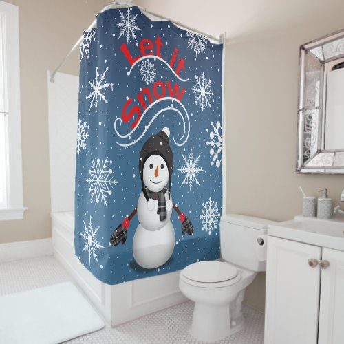 Let It Snow Shower Curtain