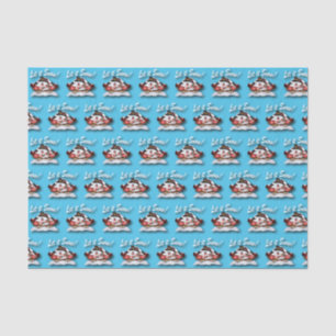 Let it Snow Sledding Snowmen Tissue Paper