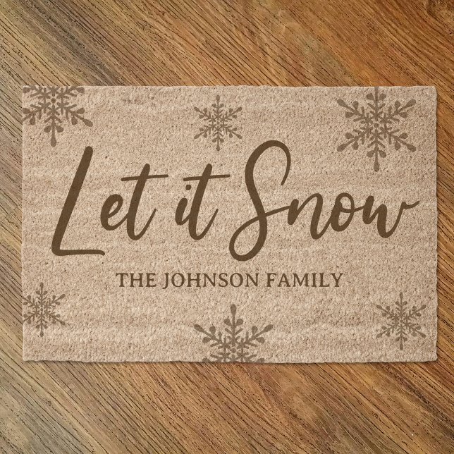 Let It Snow Snowflake Christmas Welcome Fiber Doormat (Creator Uploaded)